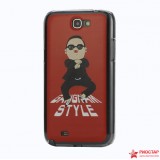 Пластиковая накладка Gangnam Style для Samsung N7100 Galaxy Note 2 (красный)